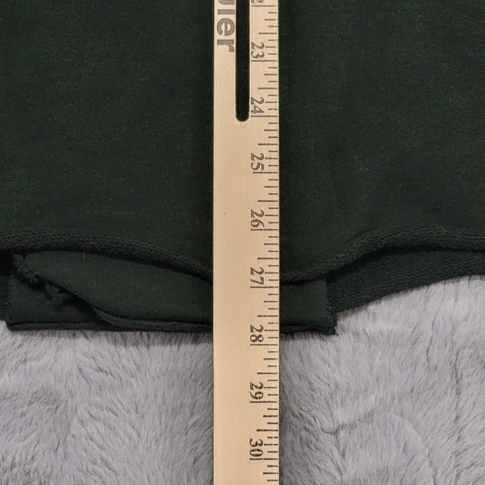 Frank Eileen Belfast Pea Coat Womens Medium Green Cotton Fleece Double Breasted - Picture 10 of 13
